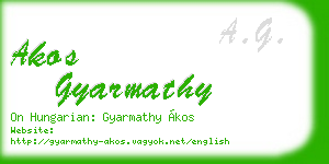 akos gyarmathy business card